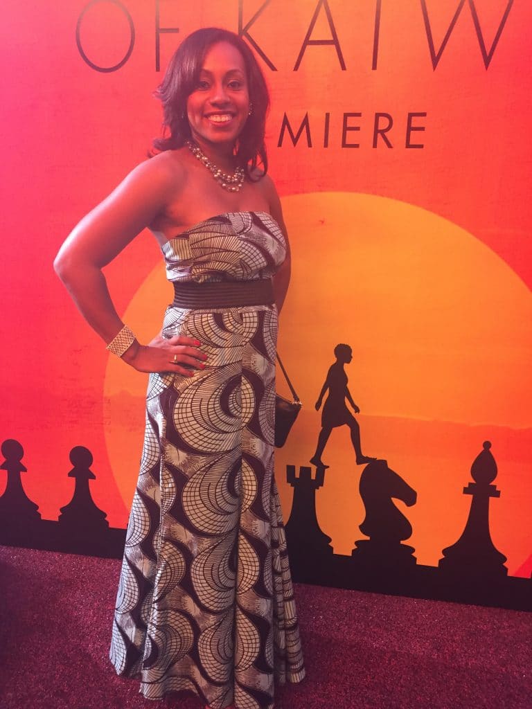 Blogger Ari Adams on the Red Carpet at the Queen Of Katwe Premiere